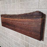 Black Walnut Full Live Edge Magnetic Knife Holder (F)