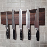 Black Walnut Full Live Edge Magnetic Knife Holder (F)