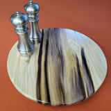 16" Rainbow Poplar Wood Lazy Susan (A)