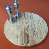 16" Spalted Maple Wood Lazy Susan (B)