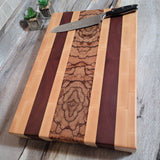 Marblewood/Bloodwood End Grain 19" x 13” Cutting Board with Display Stand