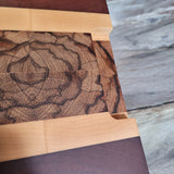 Marblewood/Bloodwood End Grain 19" x 13” Cutting Board with Display Stand