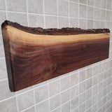 Black Walnut Full Live Edge Magnetic Knife Holder (L)