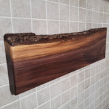 Black Walnut Full Live Edge Magnetic Knife Holder (K)