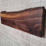 Black Walnut Full Live Edge Magnetic Knife Holder (K)