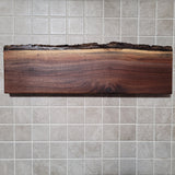 Black Walnut Full Live Edge Magnetic Knife Holder (J)