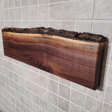 Black Walnut Full Live Edge Magnetic Knife Holder (J)