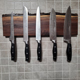 Black Walnut Full Live Edge Magnetic Knife Holder (J)