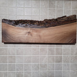 Black Walnut Full Live Edge Magnetic Knife Holder (H)