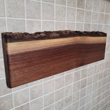 Black Walnut Full Live Edge Magnetic Knife Holder (E)