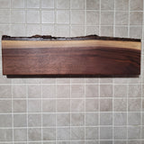 Black Walnut Full Live Edge Magnetic Knife Holder (C)