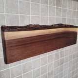 Black Walnut Full Live Edge Magnetic Knife Holder (C)