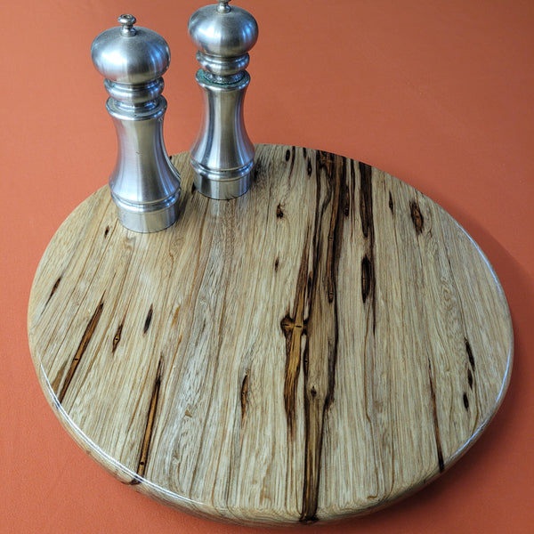 16" Black Limba Wood Lazy Susan (A)