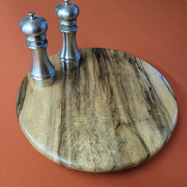 16" Black Limba Wood Lazy Susan (B)