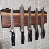 Black Walnut Live Edge Magnetic Knife Holder (B)