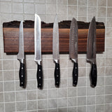 Black Walnut Full Live Edge Magnetic Knife Holder (C)
