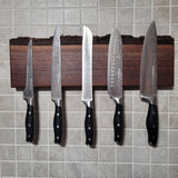 Black Walnut Full Live Edge Magnetic Knife Holder (E)