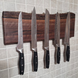 Black Walnut Full Live Edge Magnetic Knife Holder (F)