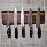 Black Walnut Full Live Edge Magnetic Knife Holder (G)