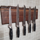 Black Walnut Full Live Edge Magnetic Knife Holder (G)