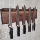 Black Walnut Live Edge Magnetic Knife Holder