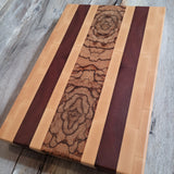 Marblewood/Bloodwood End Grain 19" x 13” Cutting Board with Display Stand