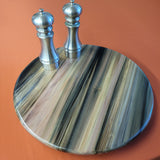 16" Rainbow Poplar Wood Lazy Susan (B)