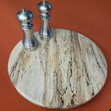 16" Spalted Maple Wood Lazy Susan (B)