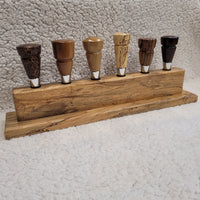 Spalted Tamarind Wood Wine Bottle Stopper Display Stand