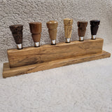 Spalted Tamarind Wood Wine Bottle Stopper Display Stand