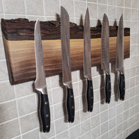 Walnut Live Edge Magnetic Knife Holder