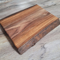 Walnut Live Edge 13" x 11" Charcuterie Board  w/Stand (D)