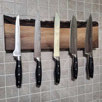 Walnut Live Edge Magnetic Knife Holder