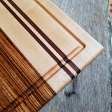 Zebrawood Highlight 18" x 12" Cutting Board