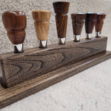 American Elm Wood Bottle Stopper Display Stand