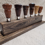 American Elm Wood Bottle Stopper Display Stand