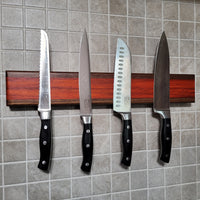 African Padauk wood magnetic knife holder